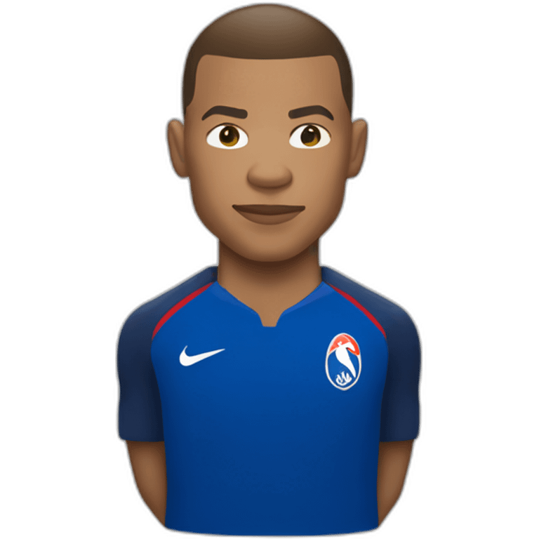 Kylian Mbappé jouant au foot avec l'équipe de France emoji