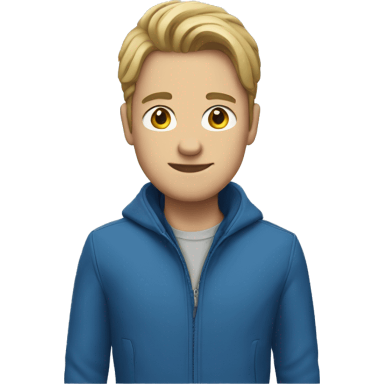 male in blue jacket emoji