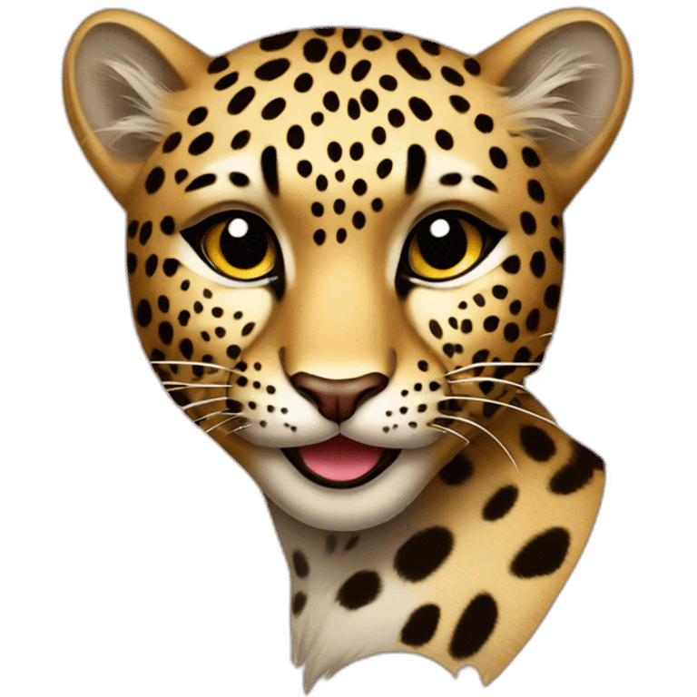 pin-up leopard emoji