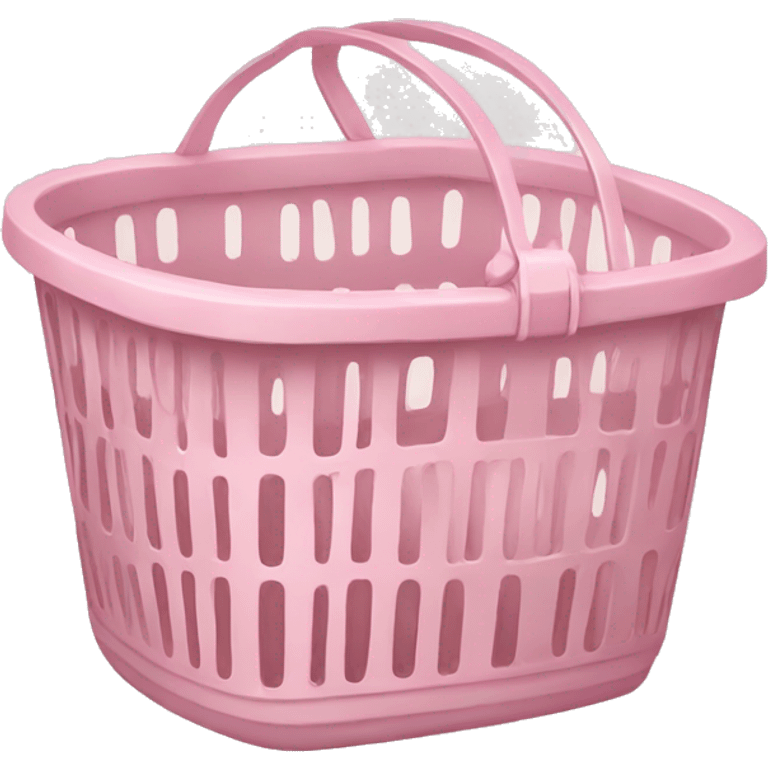 Pastel pink laundry basket  emoji