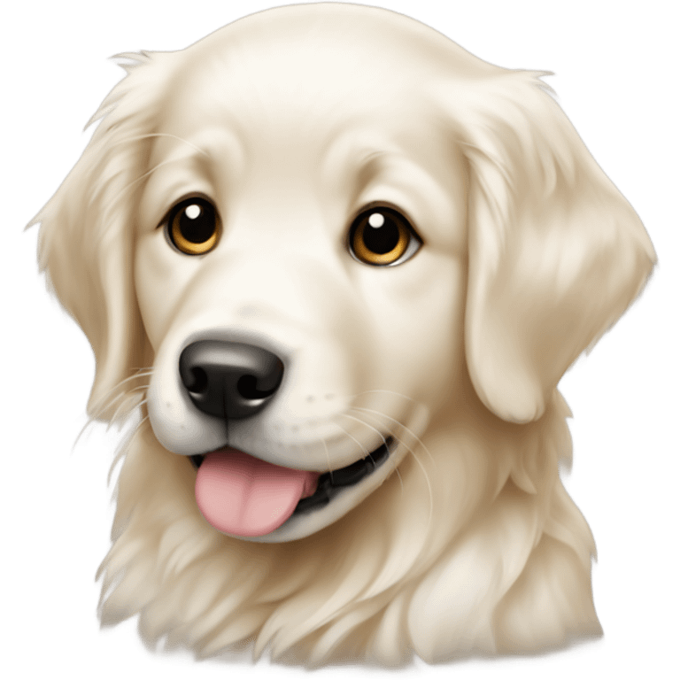 puppy white golden retriever  emoji