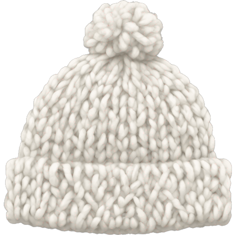 white knitted wool cap piece of clothing emoji