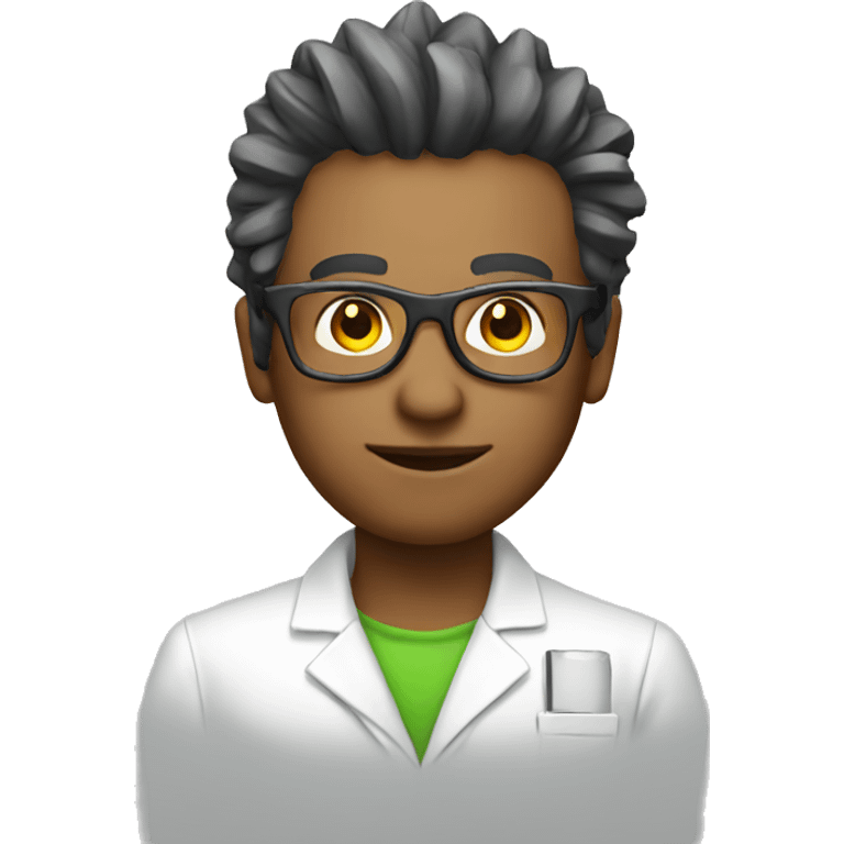 Punk male scientist with glasses emoji