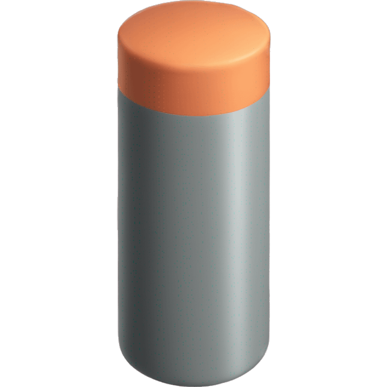 Rubber cylinder going into peach emoji