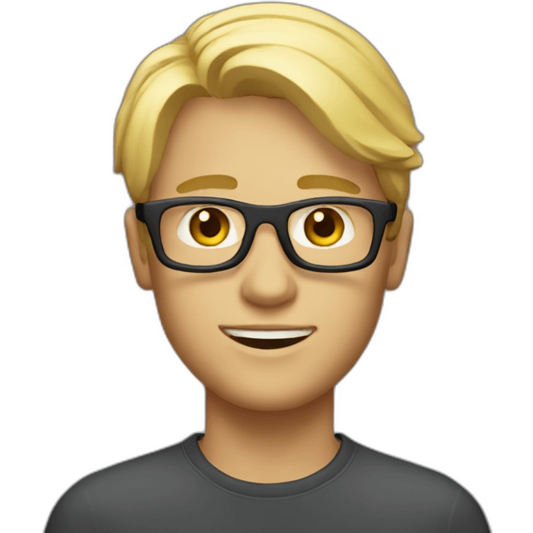 Blonde Male VR designer emoji