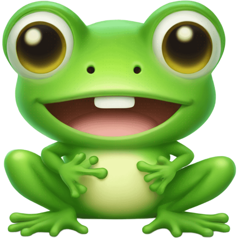 Cute frog with thumbs up  emoji