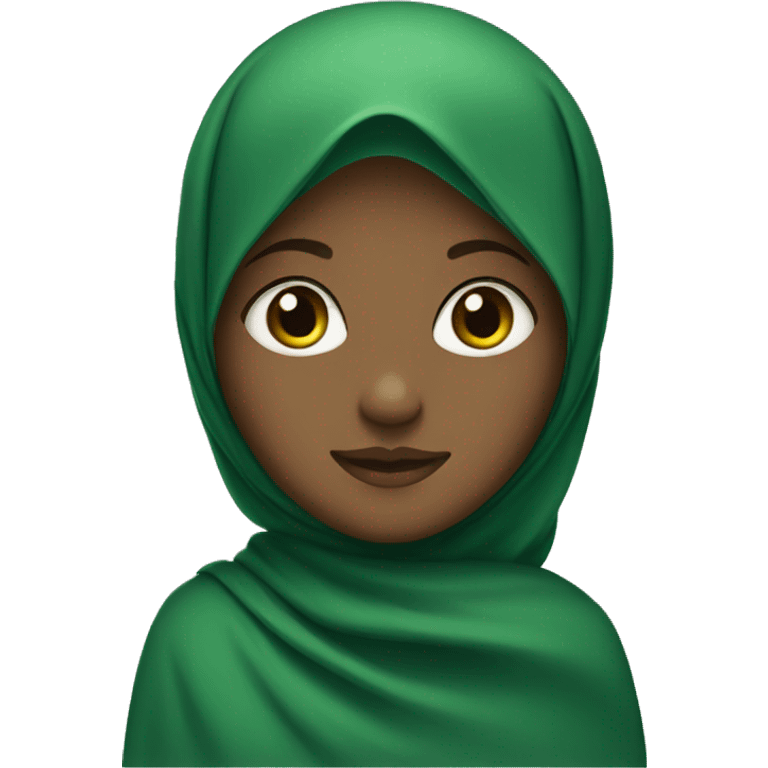  girl with green hijab emoji