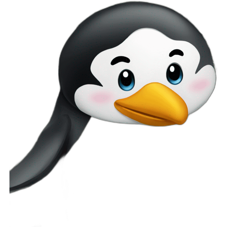 pinguin with cash emoji