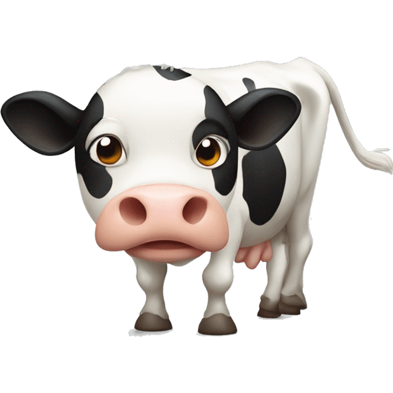 a cow is stdying emoji