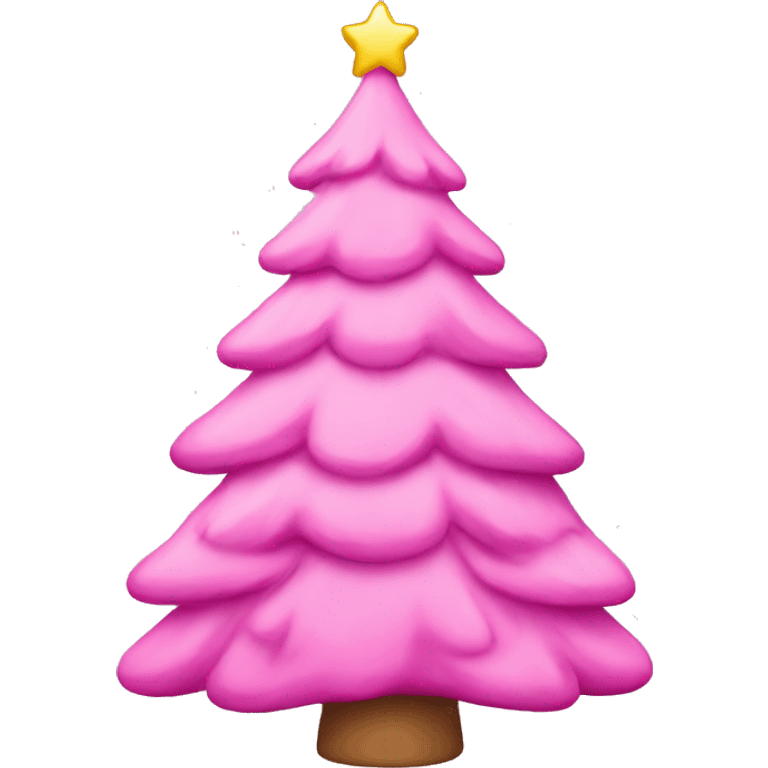 Pink Christmas tree  emoji