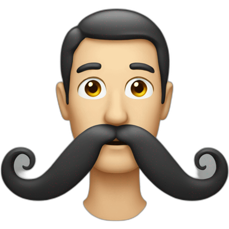 long-mustache emoji