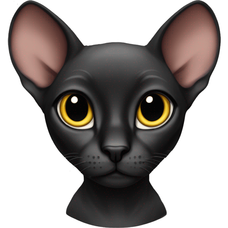 Black sphinx cat in pajama  emoji