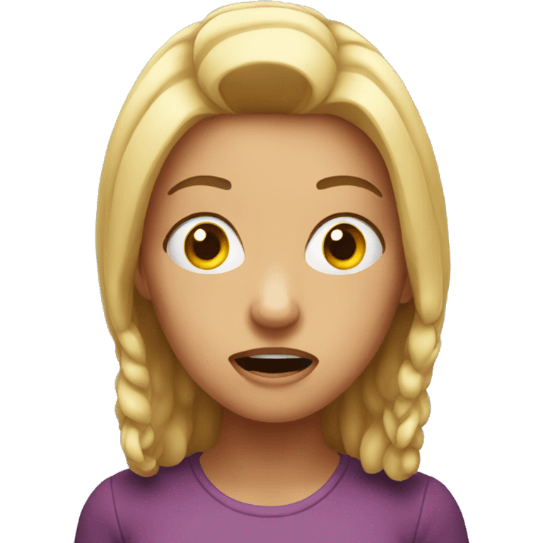 Scared lady emoji