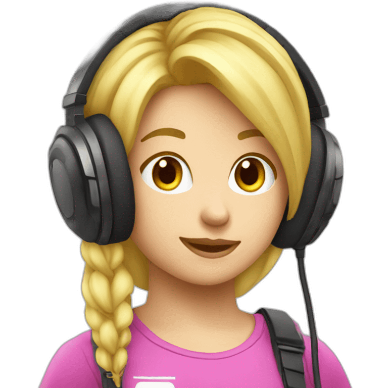 youtubeur blond avec un casque gaming emoji