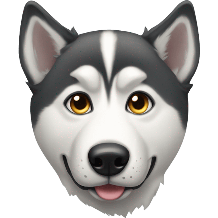 One eyed husky  emoji