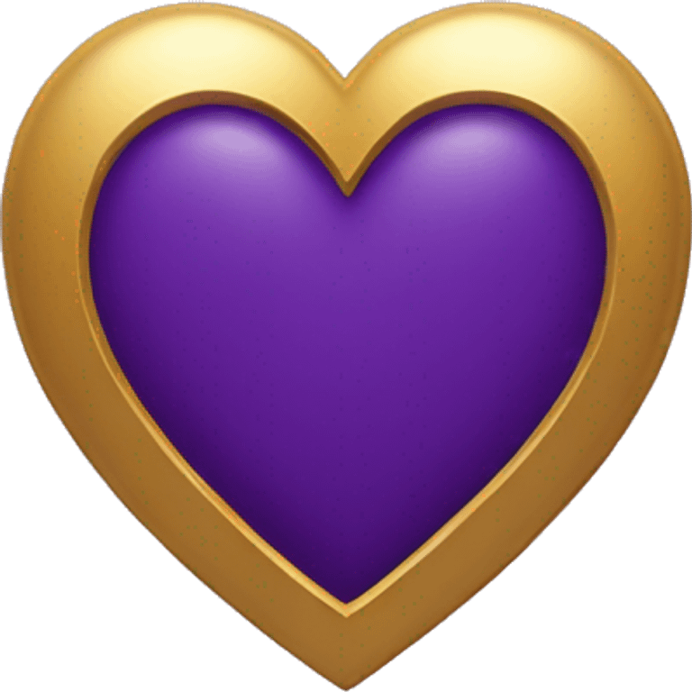 Half gold half Purple Heart  emoji