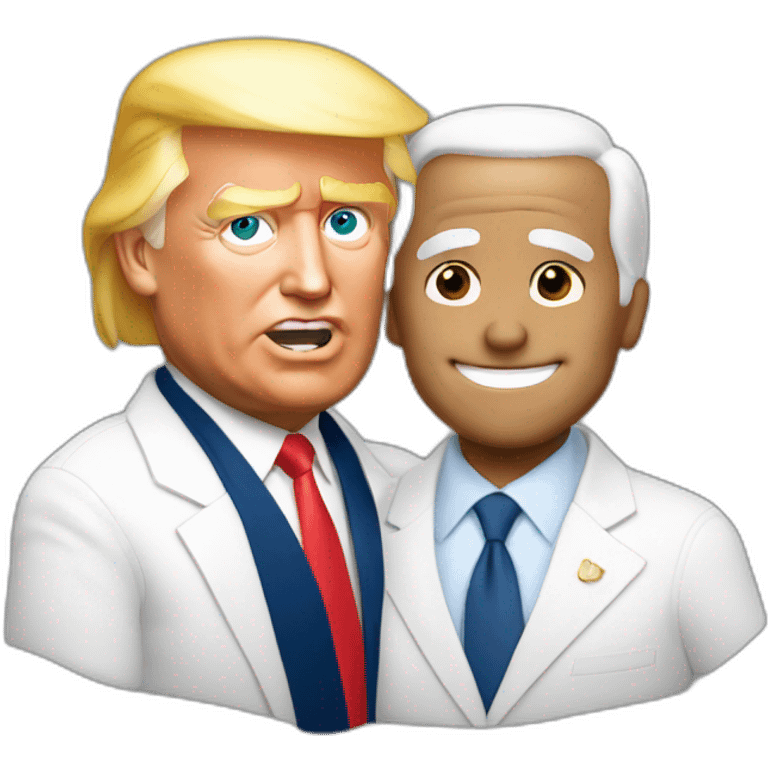 donald trump showing his love to Joe Biden emoji