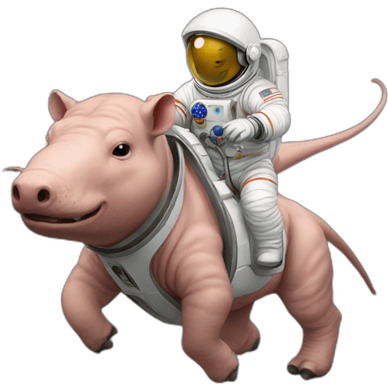 An Astronaut Riding A Babirusa emoji