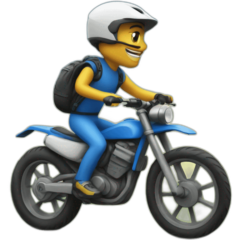 Cross country biker emoji