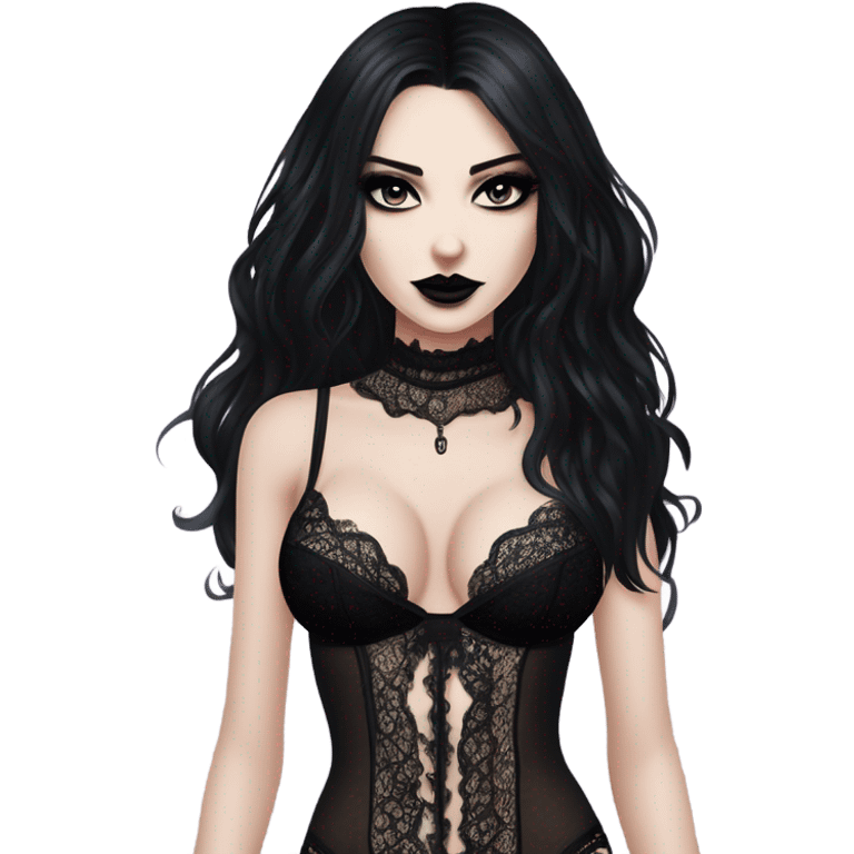 Hyper Realistic photo of a Goth victoria secret model vampire  emoji