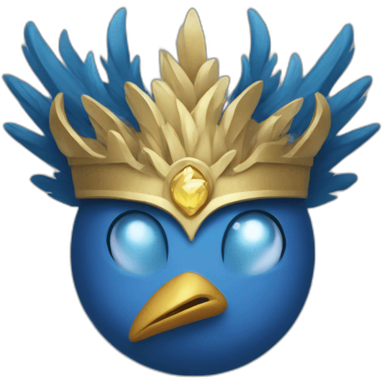 blue phoenix crown  emoji