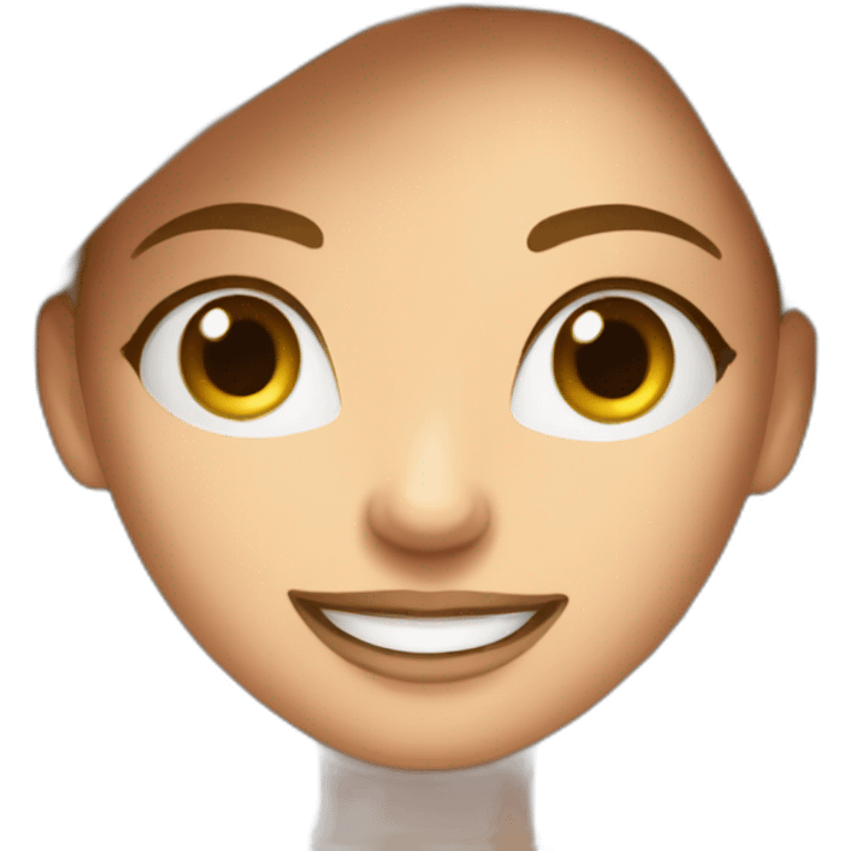 lady sport boss cartoon, in wheat industry, who works a lot, Nina emoji