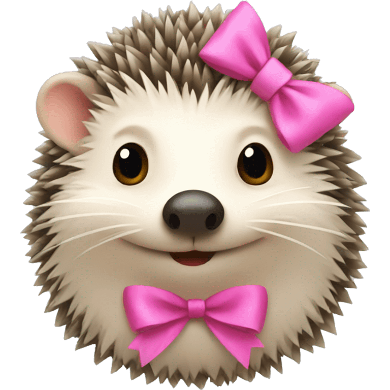 hedgehog with a pink bow emoji