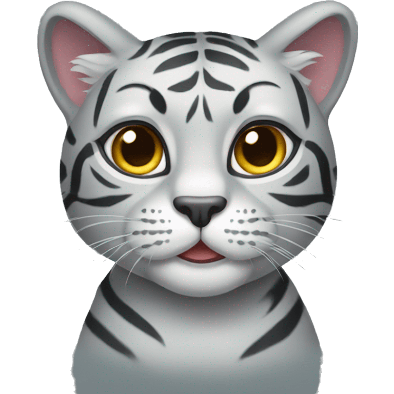 Grey tiger cat emoji