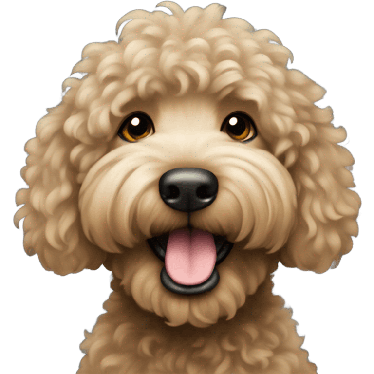 Black golden doodle  emoji