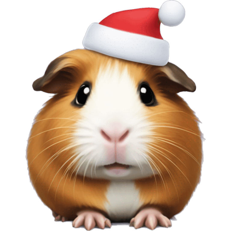 Guinea pig with Christmas hat  emoji