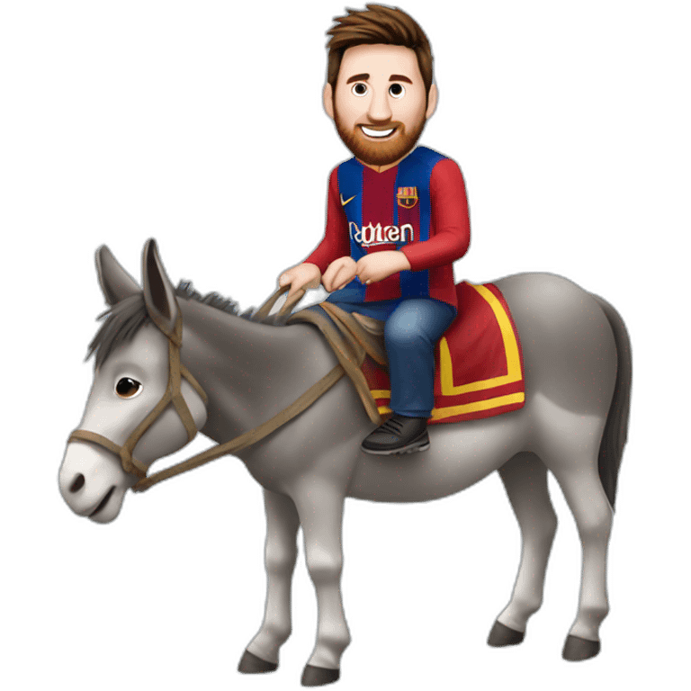 Messi on a donkey emoji