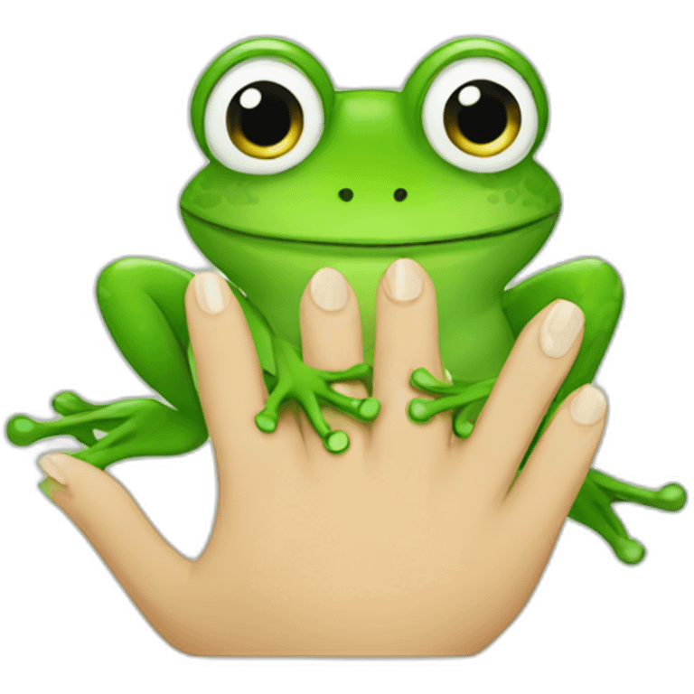 frog with manicure emoji