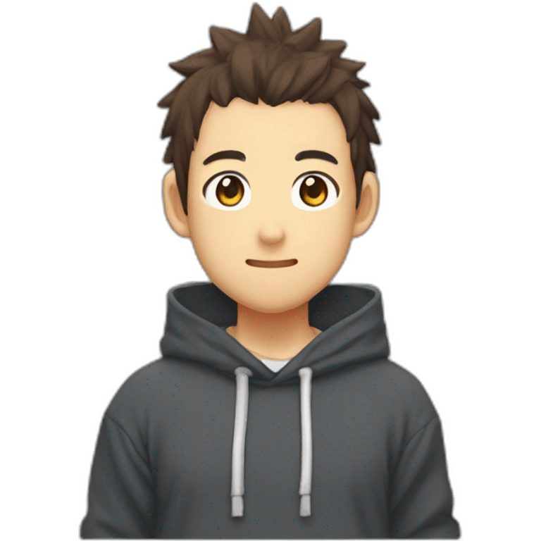 Kazuma de konosuba avec son sweat-shirt du Japon  emoji