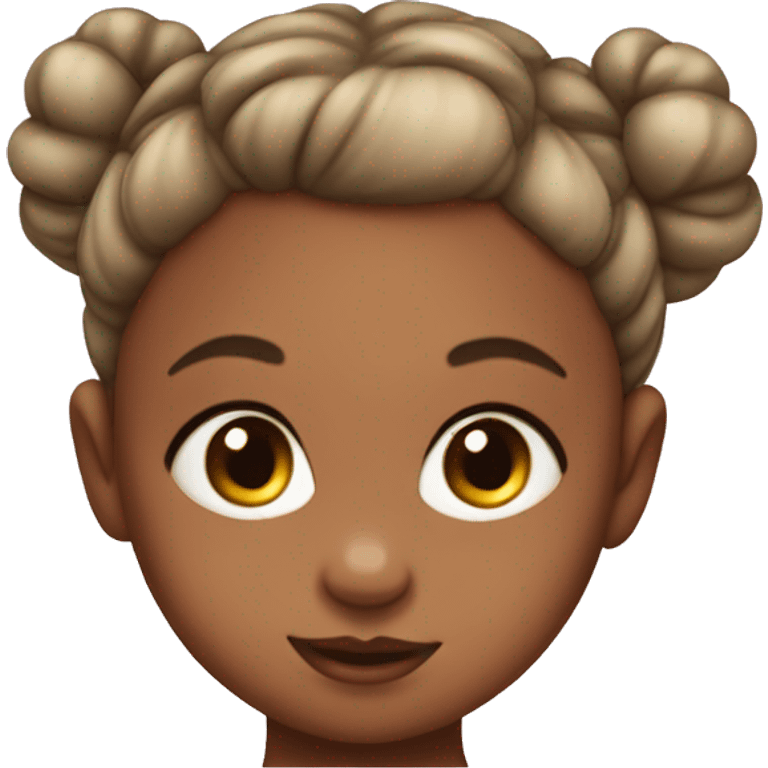 Baby girl with her hair tied up in a bun emoji