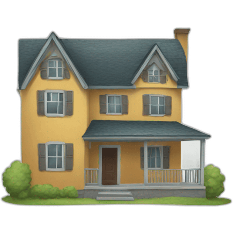 drawing of a house emoji