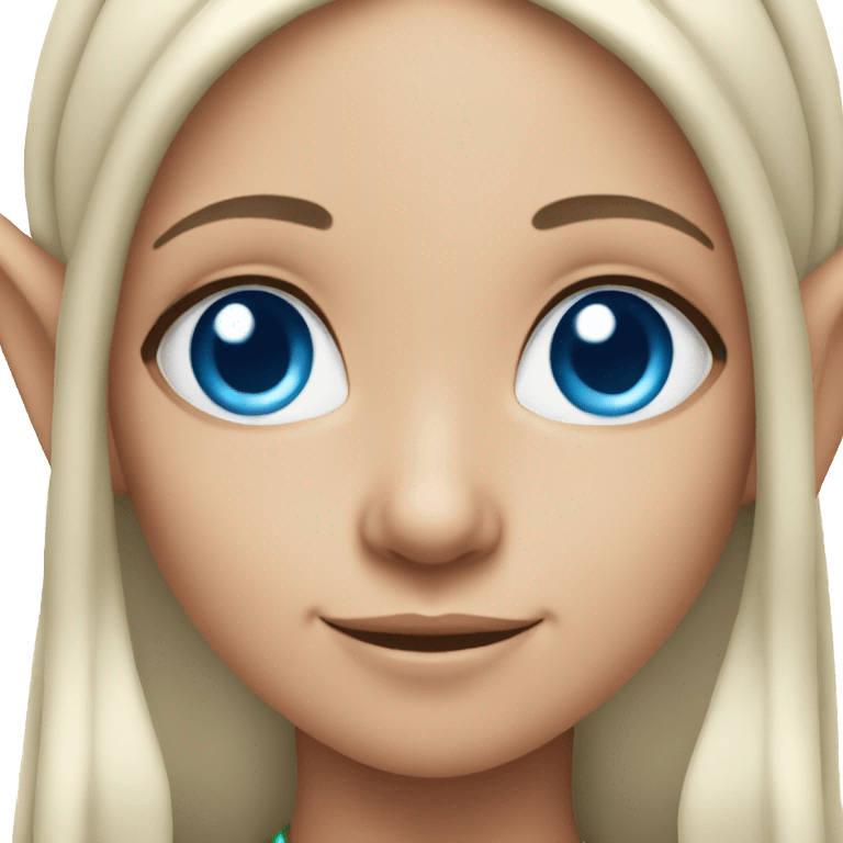 Elf ear girl with blue eyes  emoji