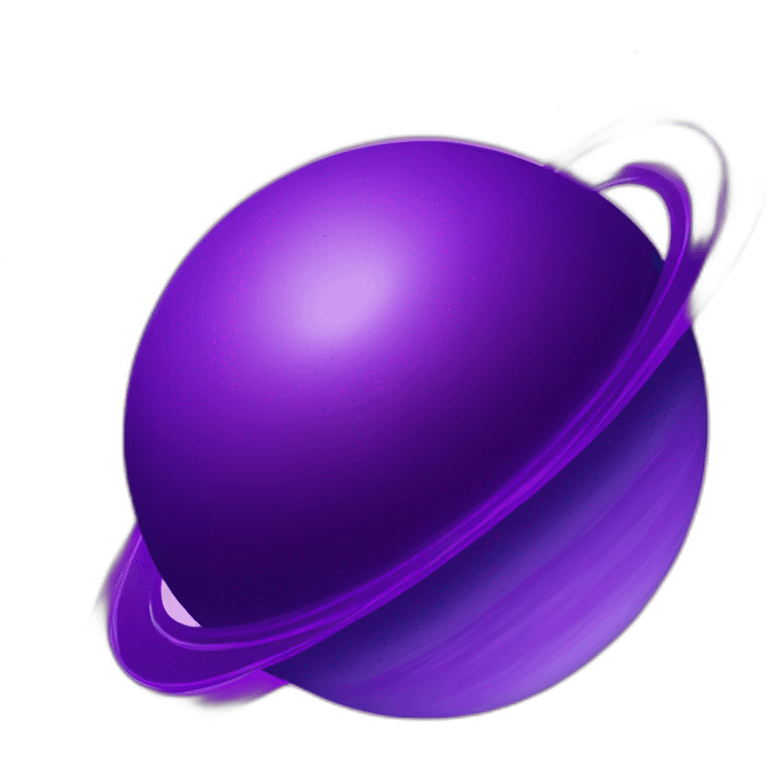 Purple heart shape Saturn emoji