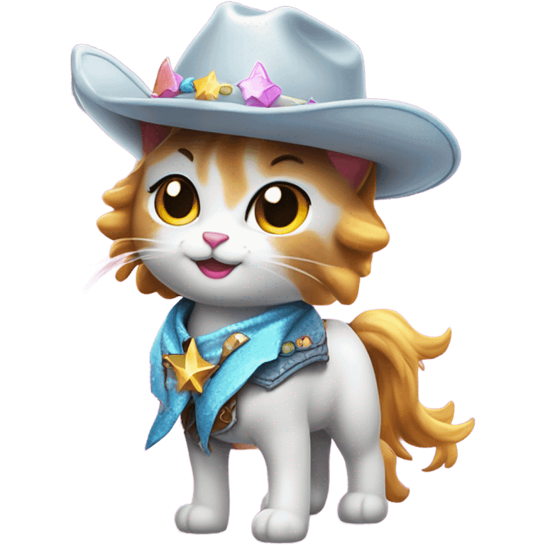 Kitty Cat Cowgirl unicorn emoji