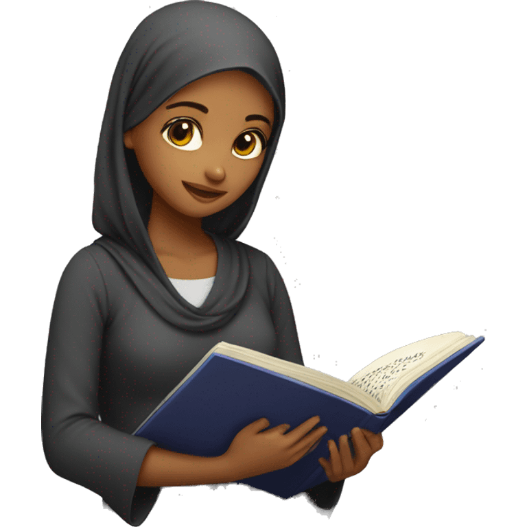 Girl reading qura’an emoji