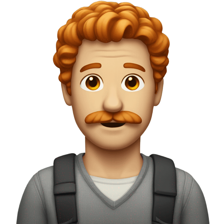 Red hair man with mustache emoji