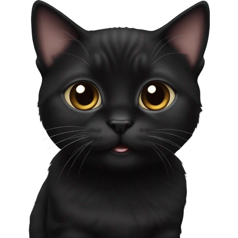 Black munchkin cat emoji