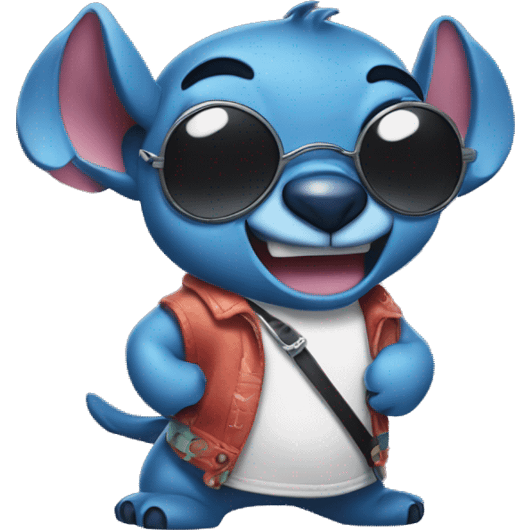 Stitch from lilo with sunglasses emoji