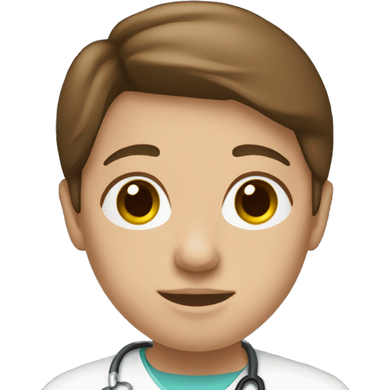 nursing student with brown hair  emoji