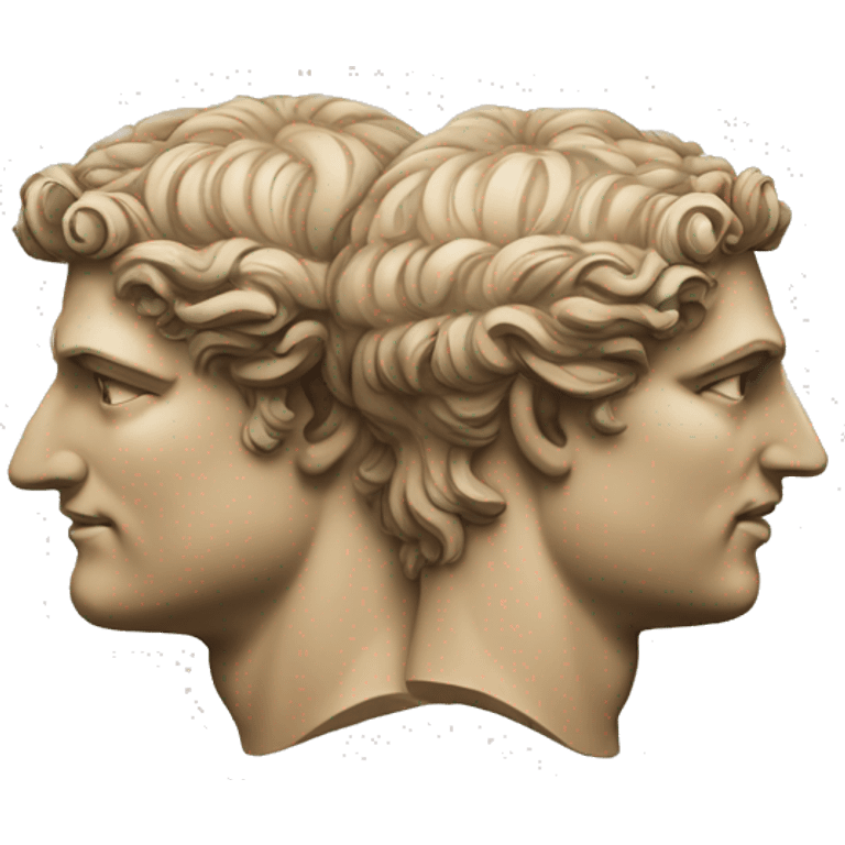 janus greek god two faces facing oposite emoji