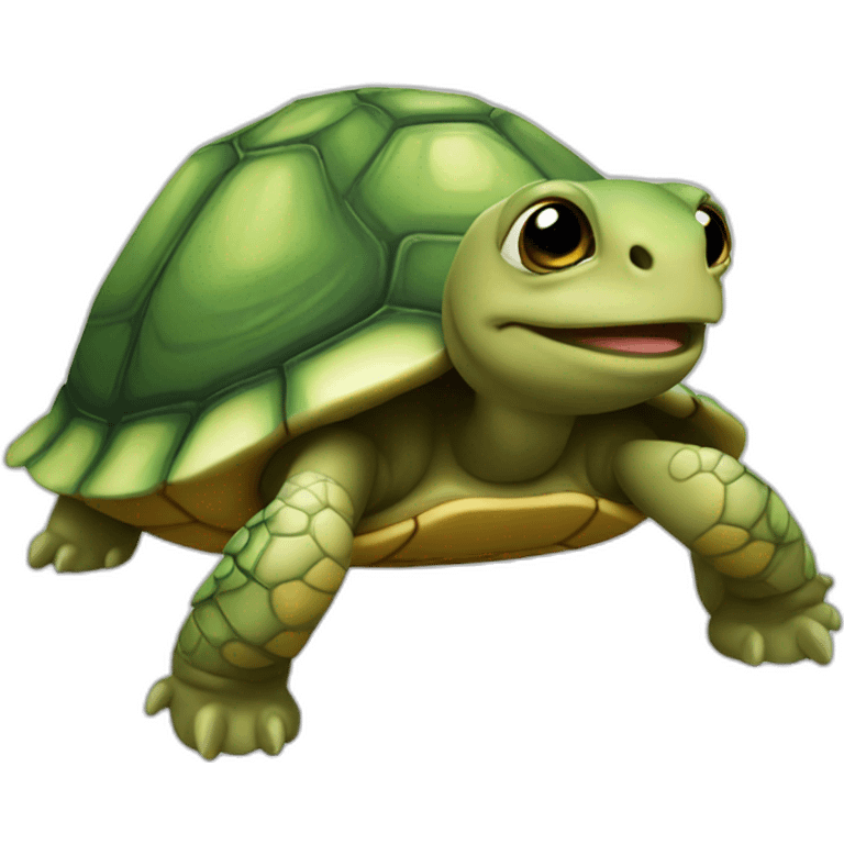 Chat sur tortue emoji