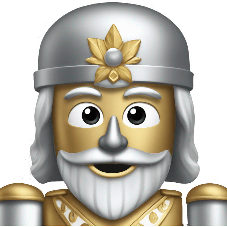 silver and gold nutcracker emoji