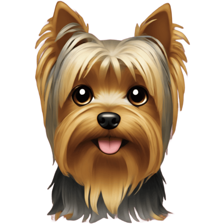 Yorkie on shaggy carpet emoji