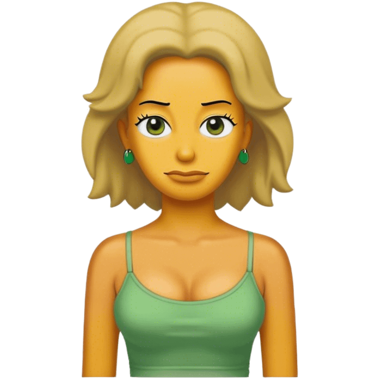 Simpson in a green camisole emoji