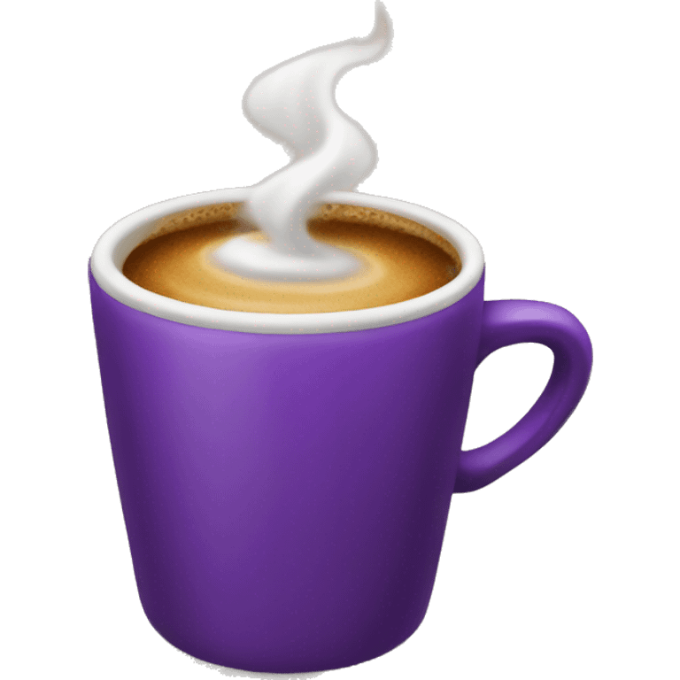 Purple hot coffe emoji