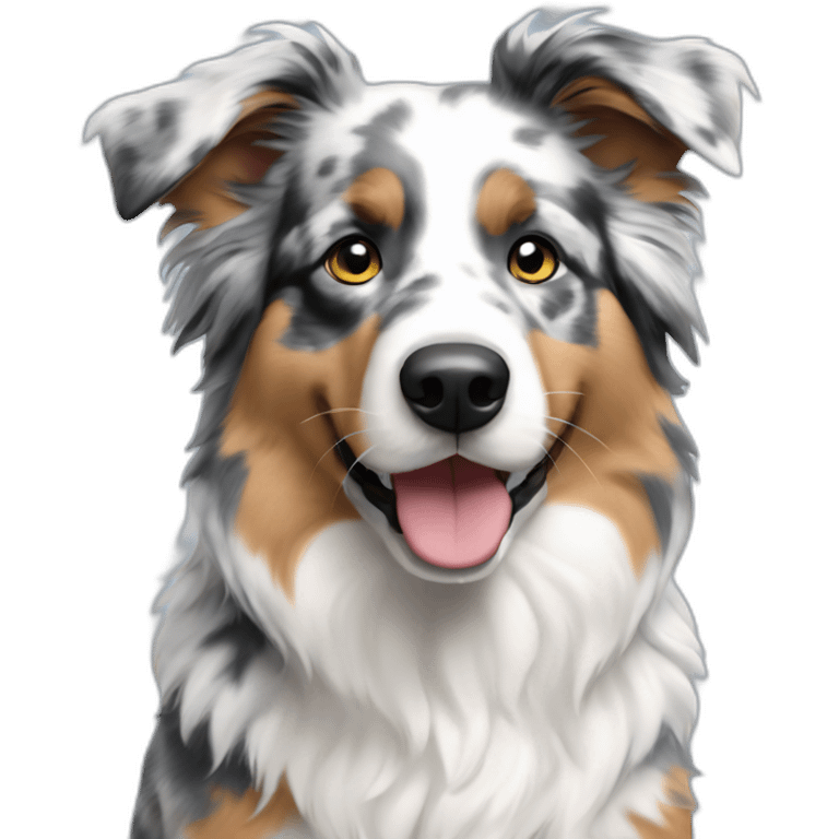 blue merle mini aussie emoji